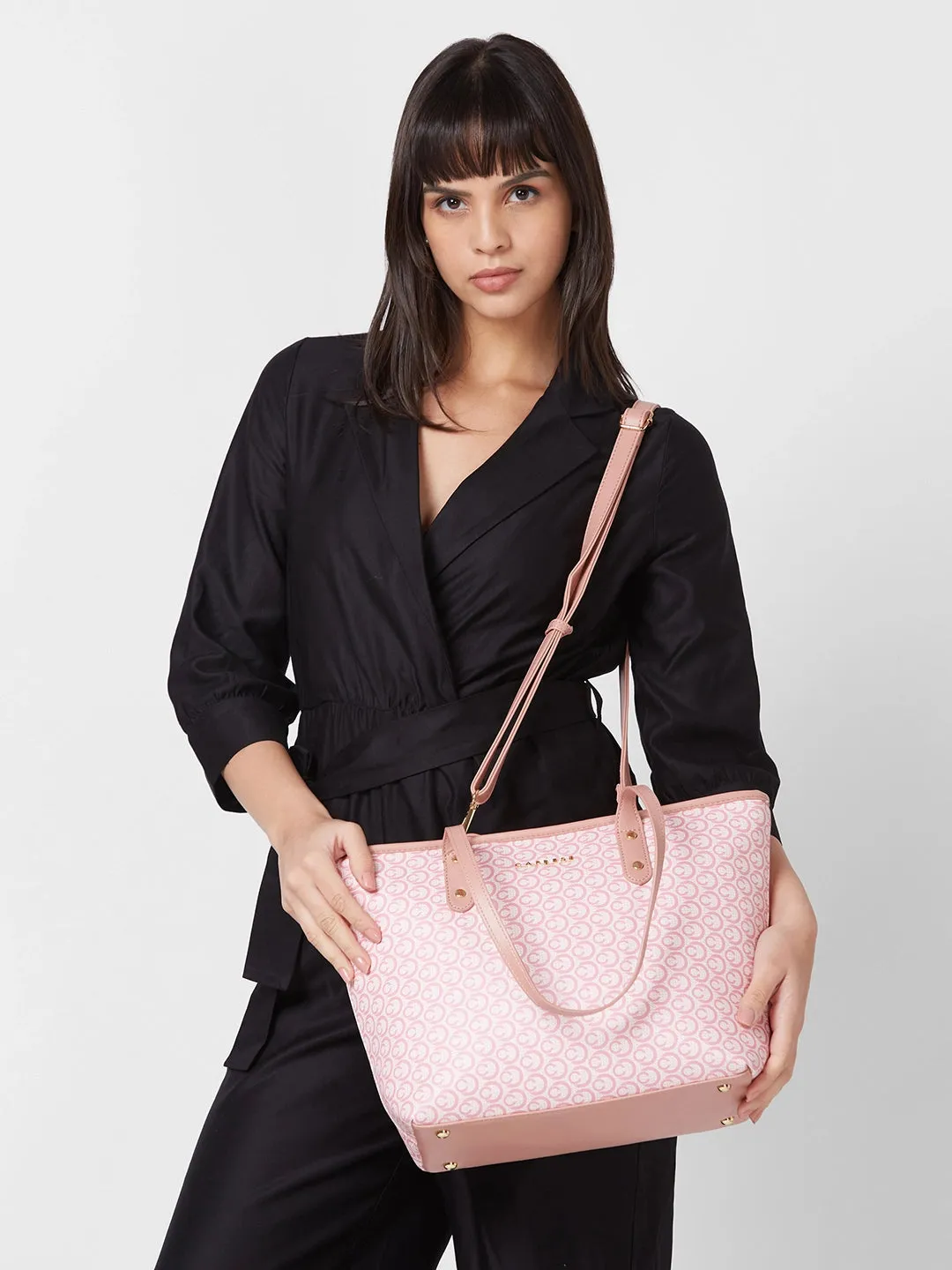 Caprese Callie Tote Large Dark Pink