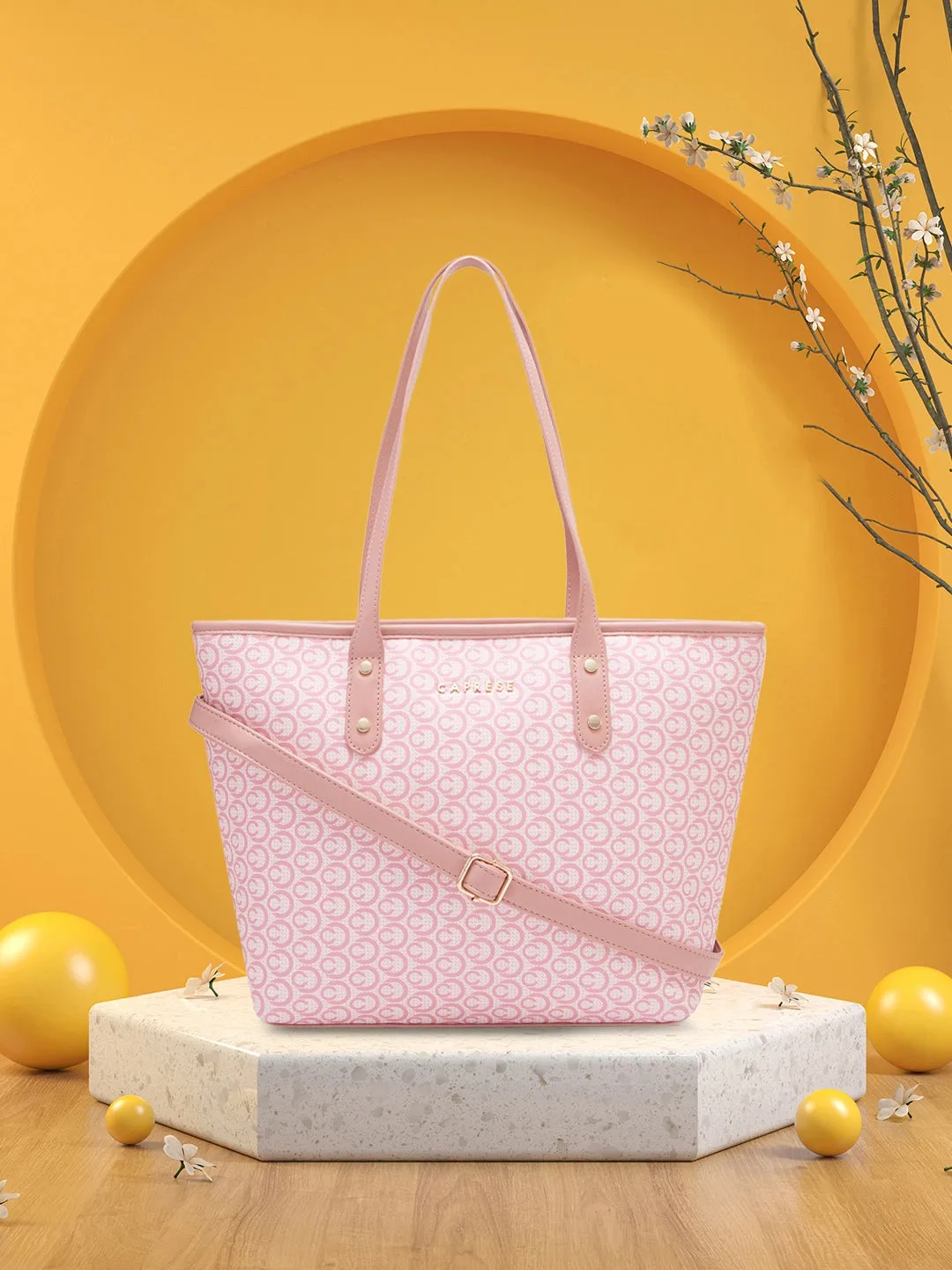 Caprese Callie Tote Large Dark Pink