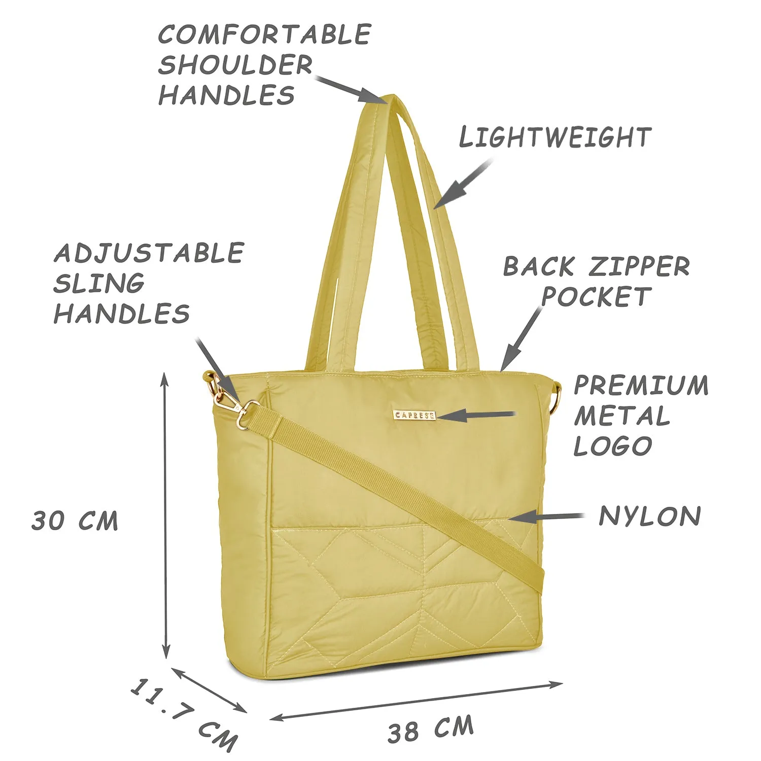 Caprese Clara Tote Medium (E) Ochre