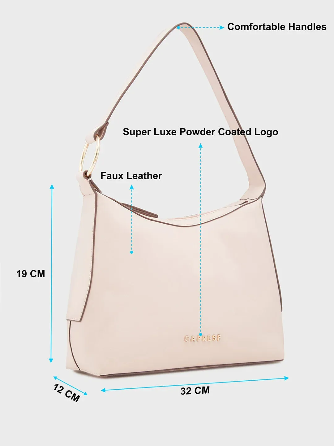 Caprese Olbia Medium Pink Hobo Bag