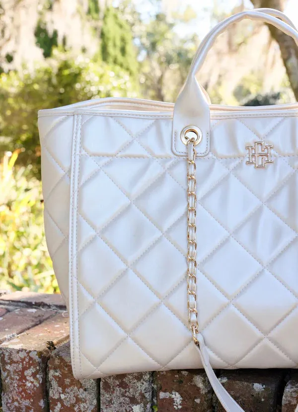Caroline Hill - Melissa Tote Bag "Pearl Quilted LD"