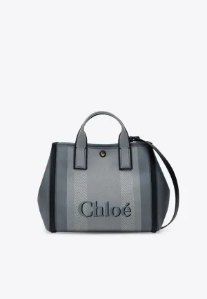 Carry Striped Canvas Tote Bag