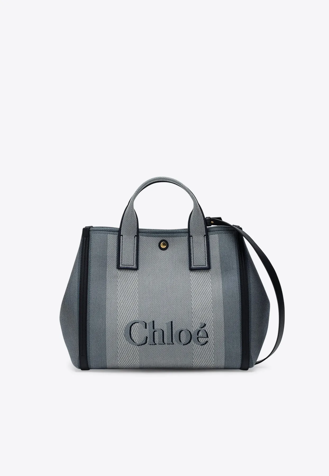 Carry Striped Canvas Tote Bag