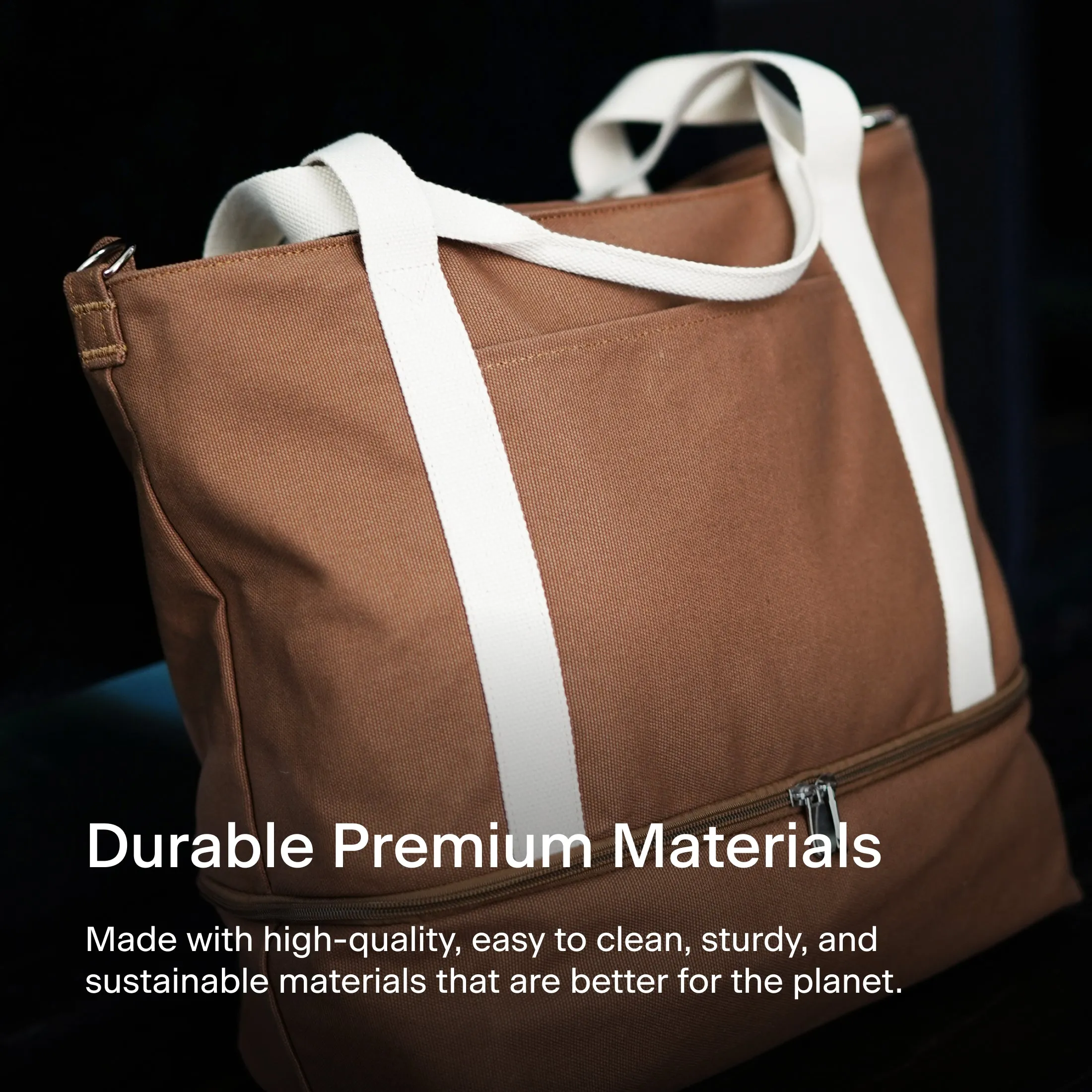 Catalina Deluxe Tote - Eco Friendly Canvas - Midnight Ash Colorblock