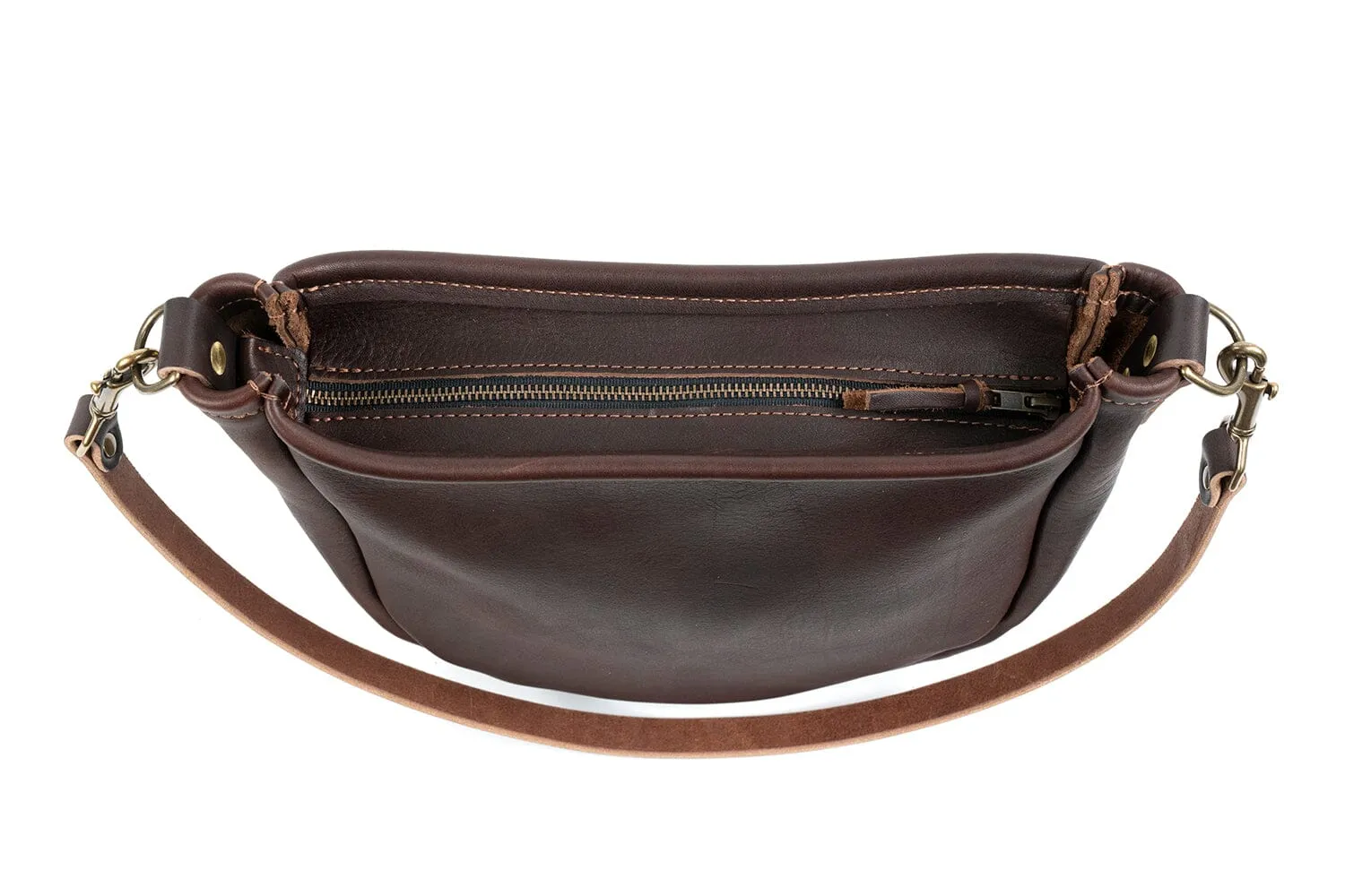 CELESTE LEATHER HOBO BAG - LARGE - CRANBERRY