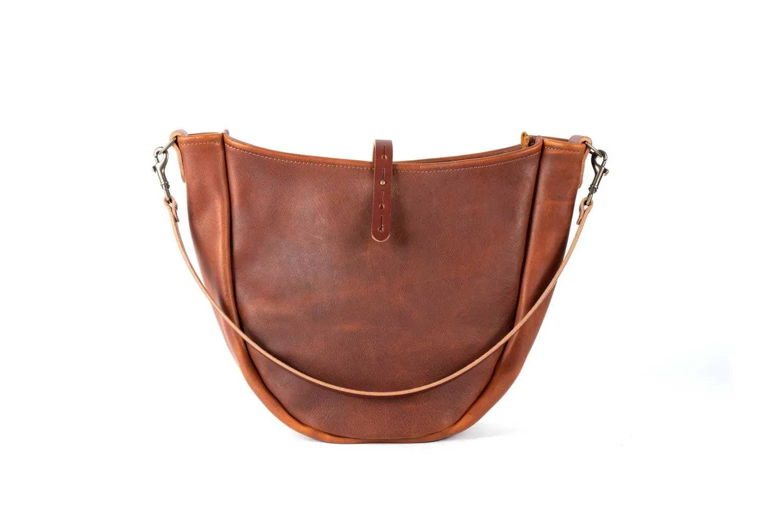 Celeste Leather Hobo Bag - Medium - Grape Bison