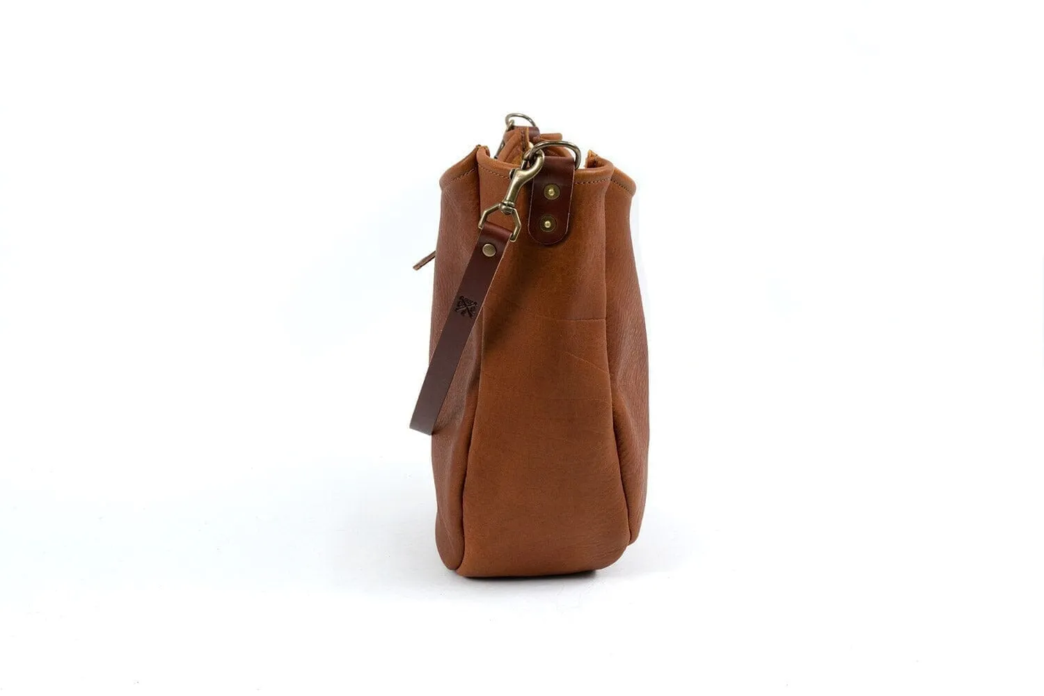 CELESTE LEATHER HOBO BAG - MEDIUM - NATURAL VEG TAN