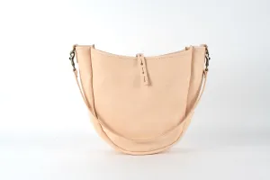 CELESTE LEATHER HOBO BAG - MEDIUM - NATURAL VEG TAN