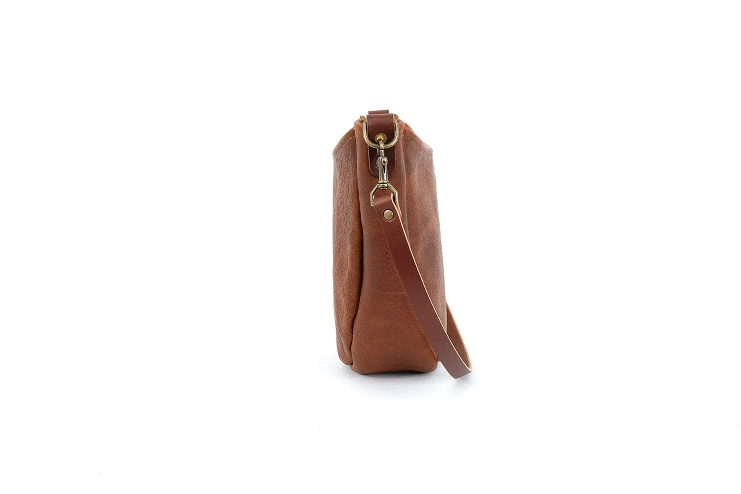CELESTE LEATHER HOBO BAG - NAVY