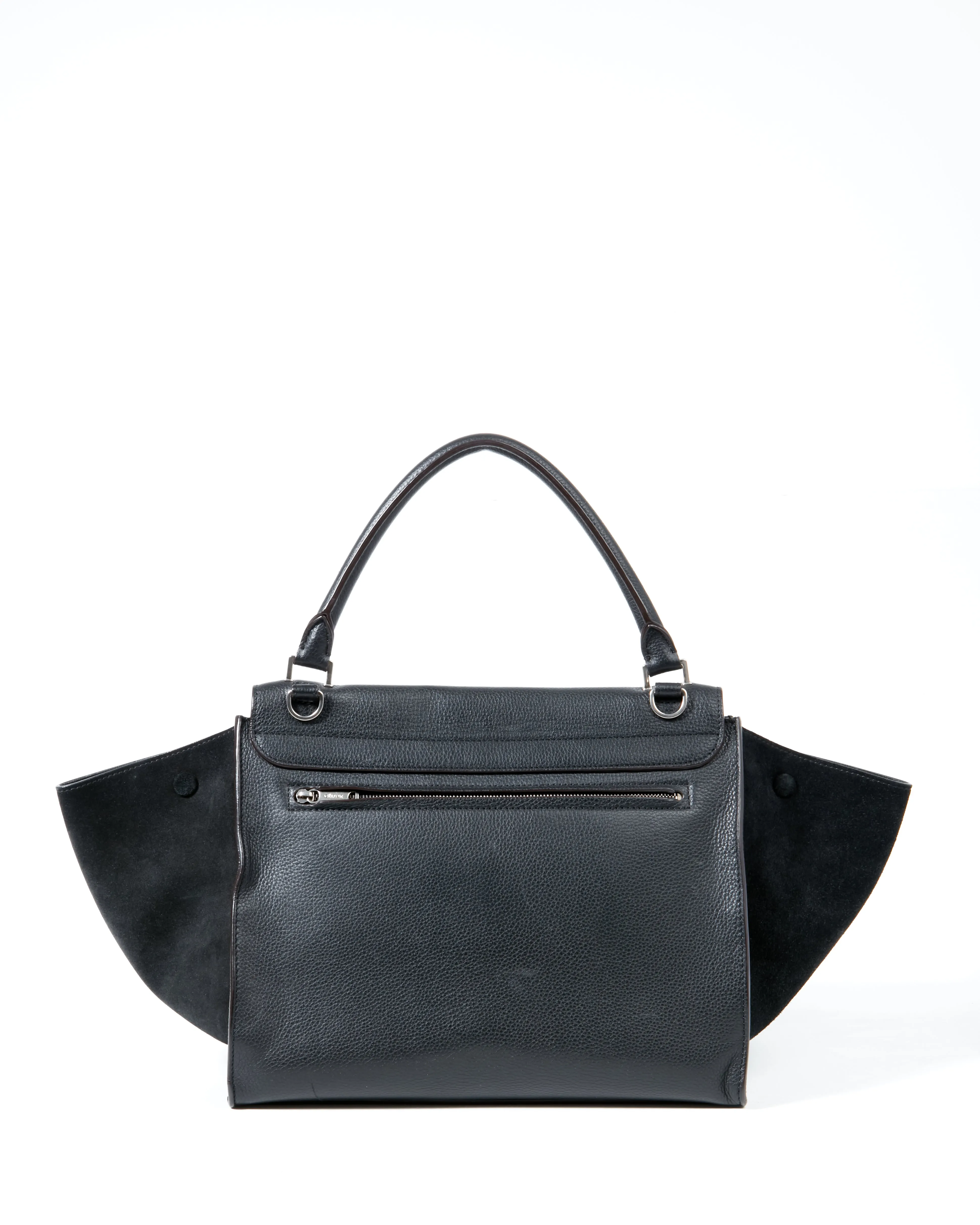 Celine Black Leather Trapeze Tote
