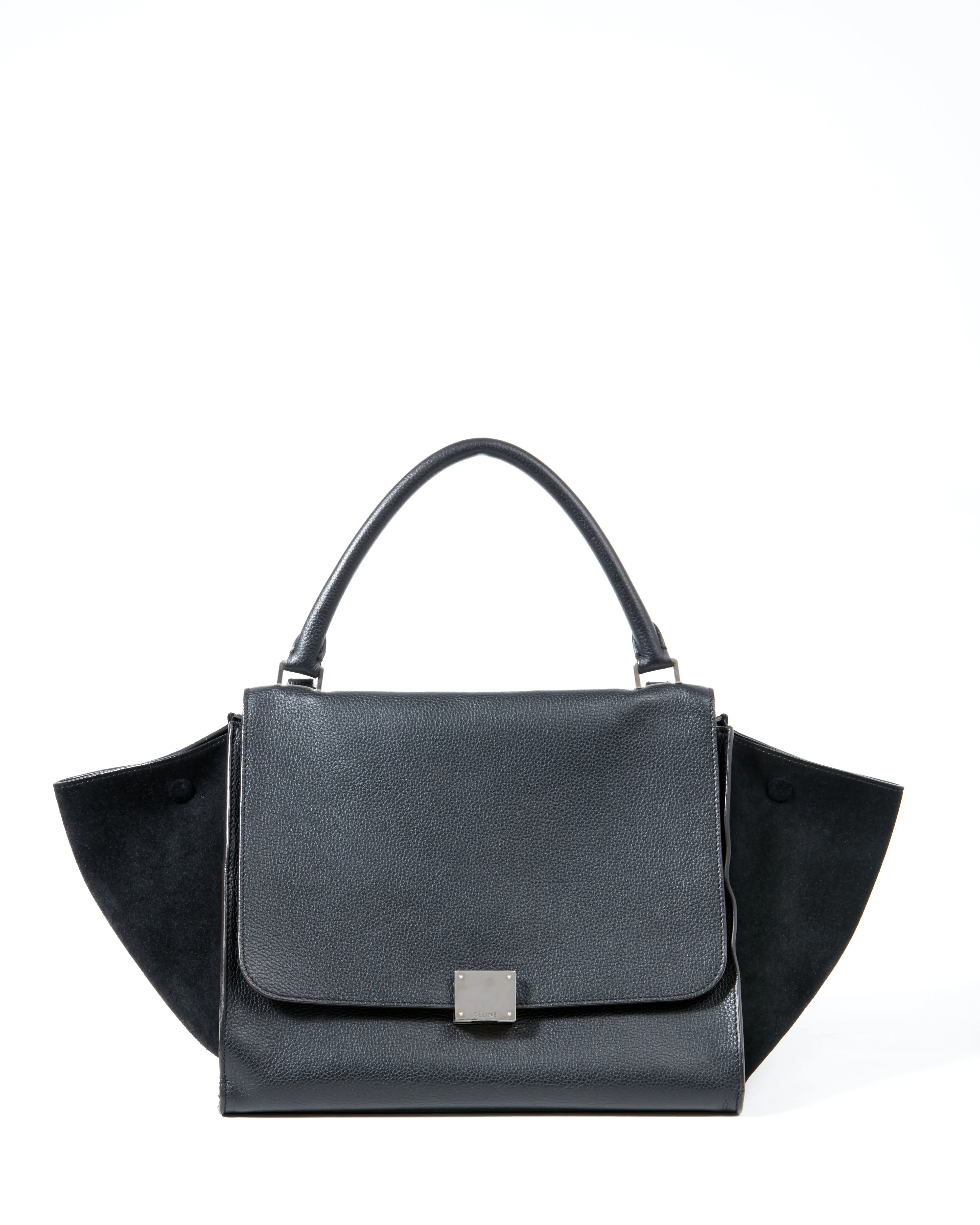 Celine Black Leather Trapeze Tote
