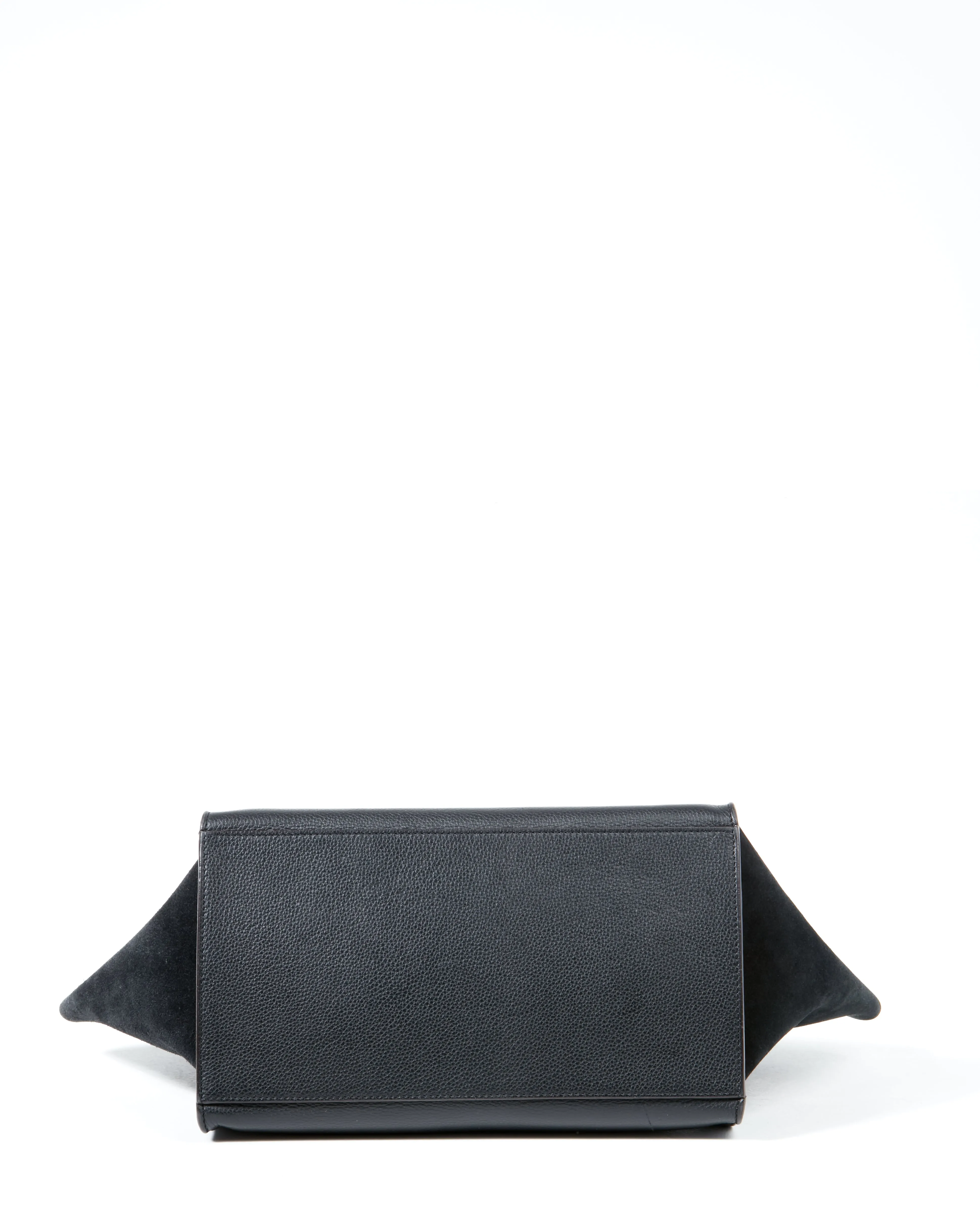 Celine Black Leather Trapeze Tote
