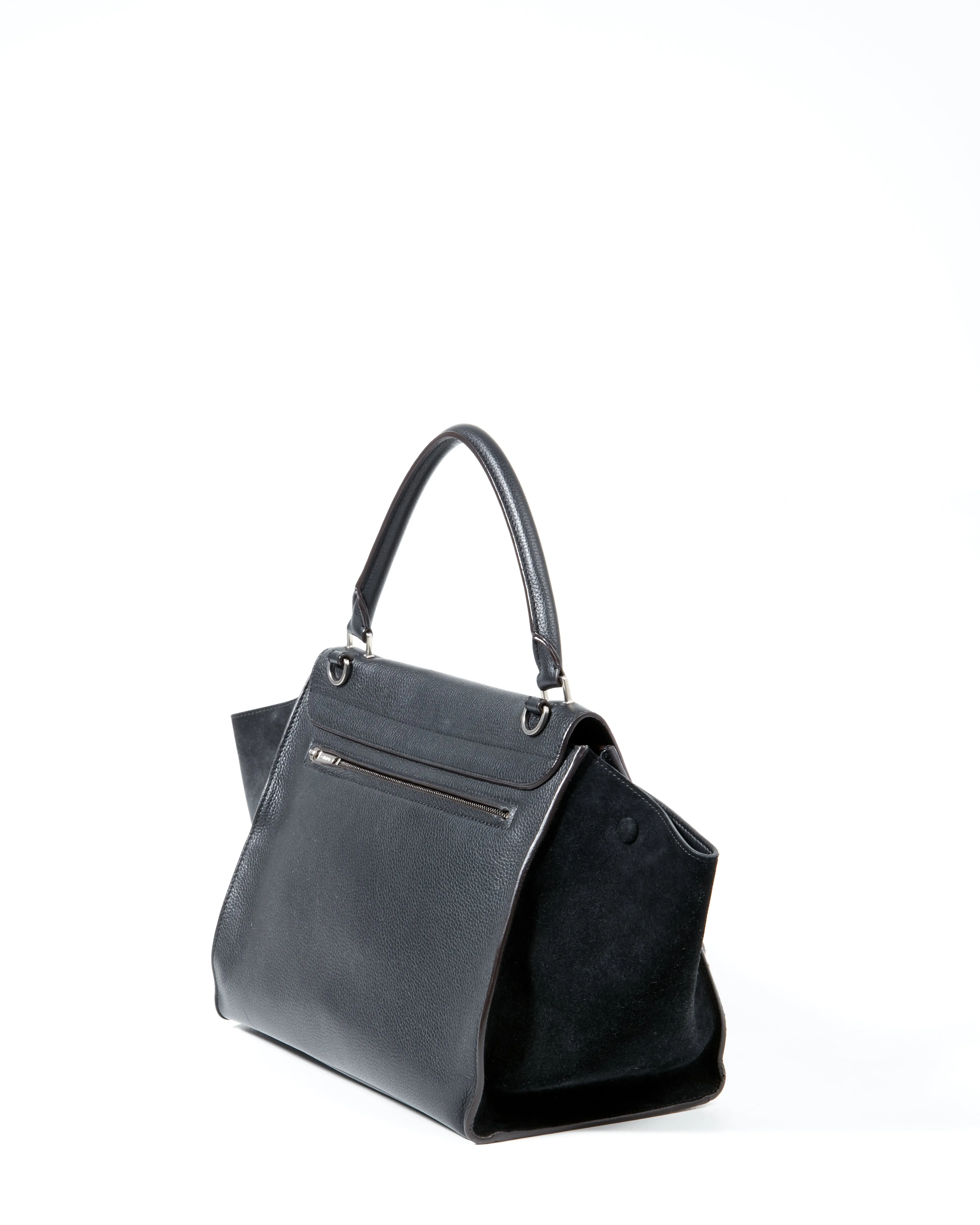 Celine Black Leather Trapeze Tote