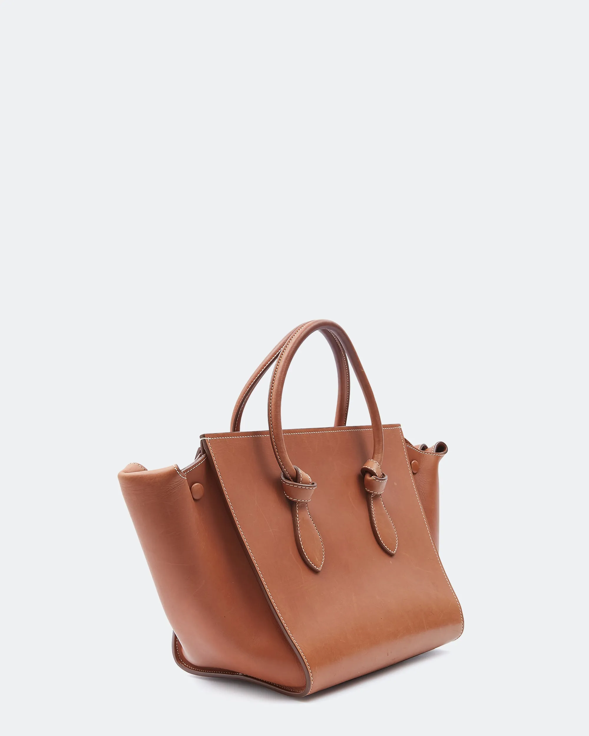 Celine Tan Leather Medium Tie Knot Tote Bag