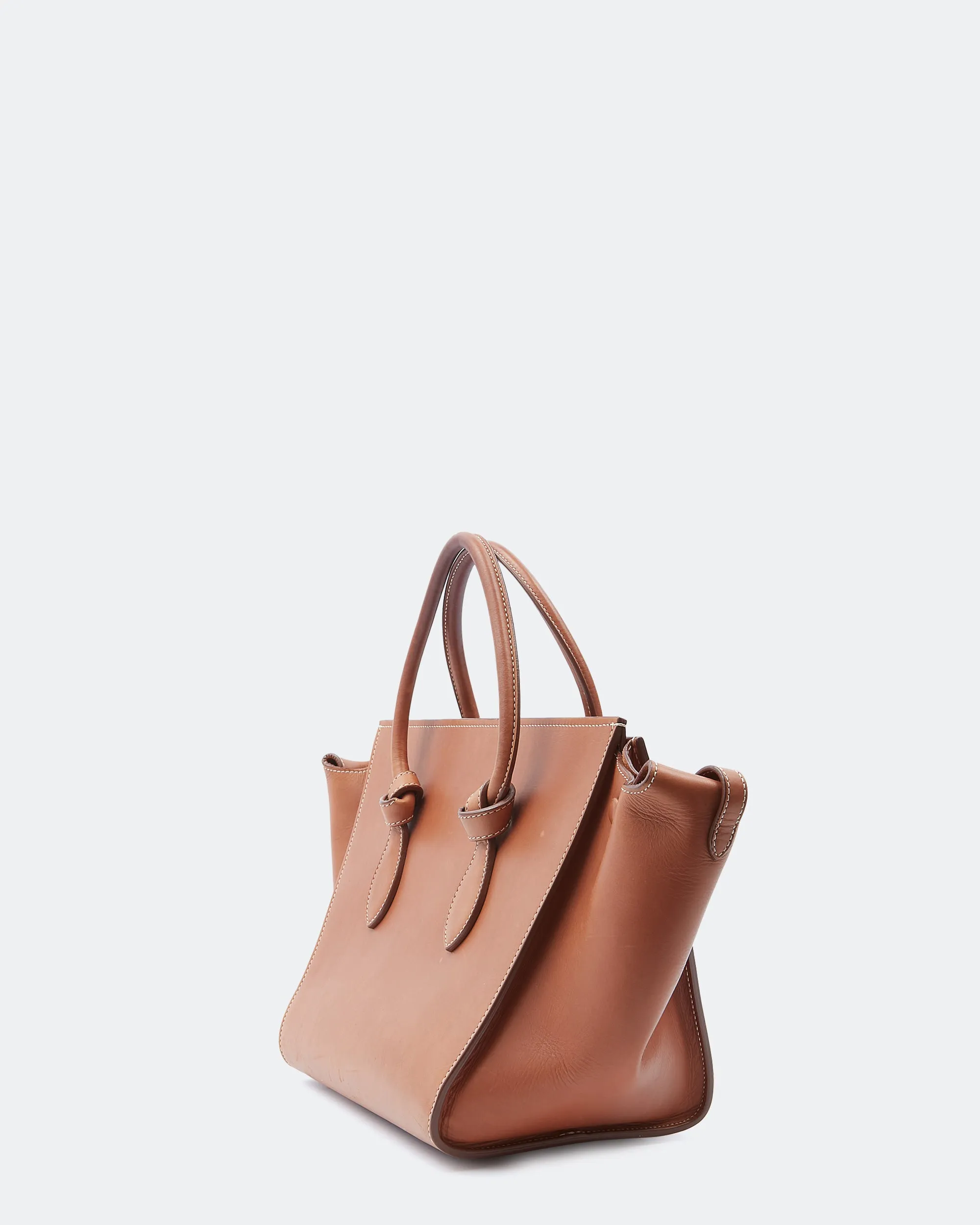 Celine Tan Leather Medium Tie Knot Tote Bag