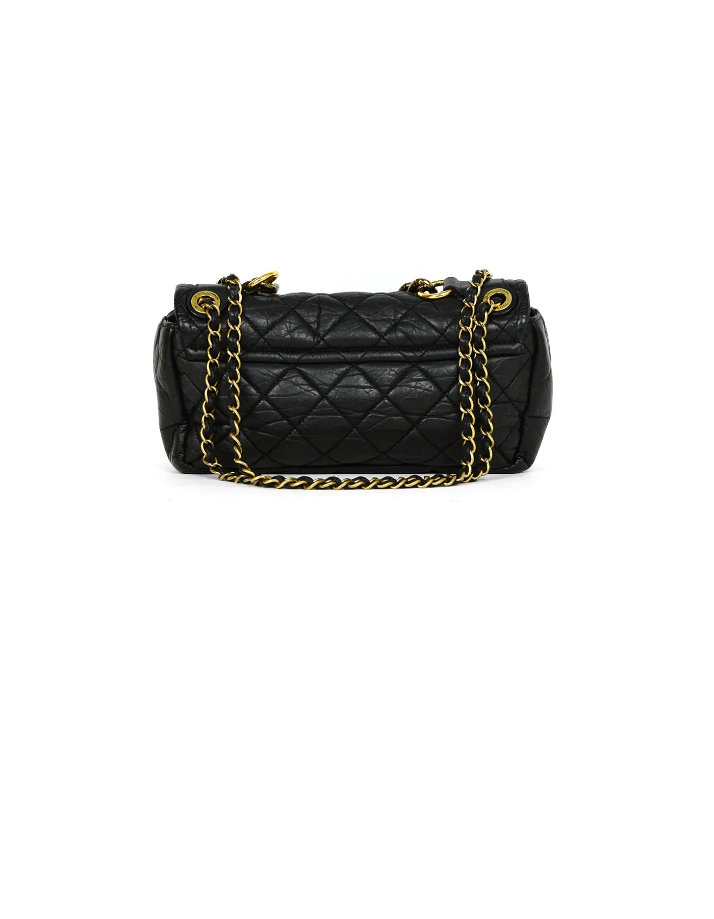 Chanel Black Calfskin Quilted Leather Medium Paris-Bombay Pondichery Flap Bag