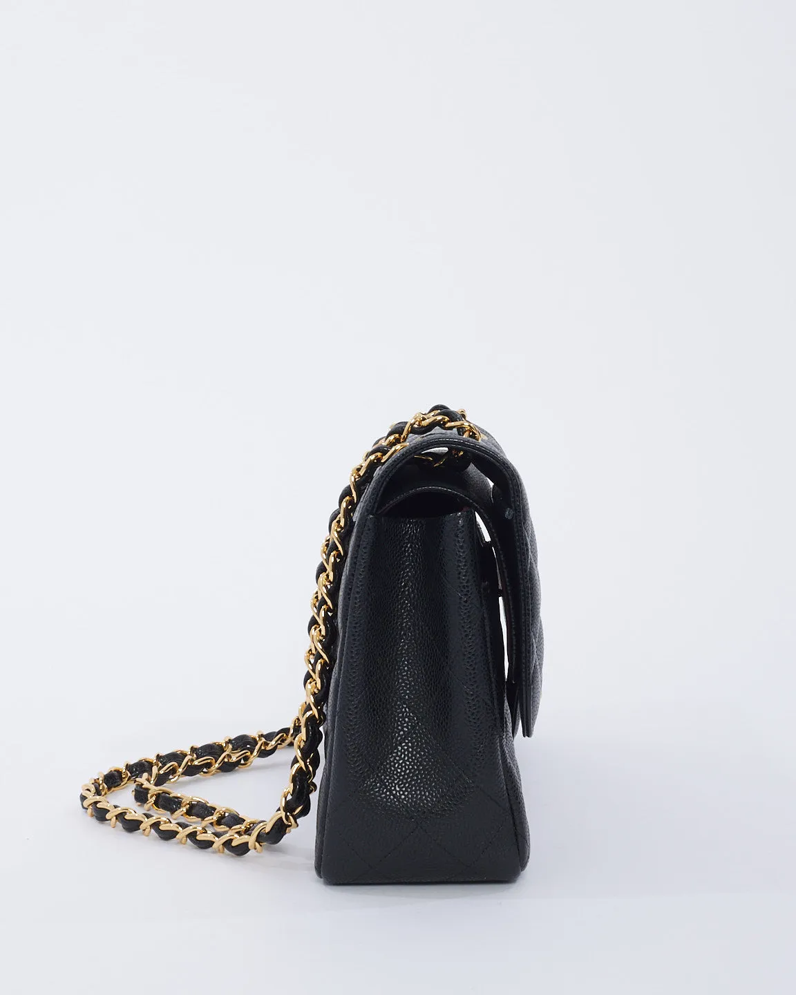 Chanel Black Caviar Leather Jumbo Classic Double Flap with GHW