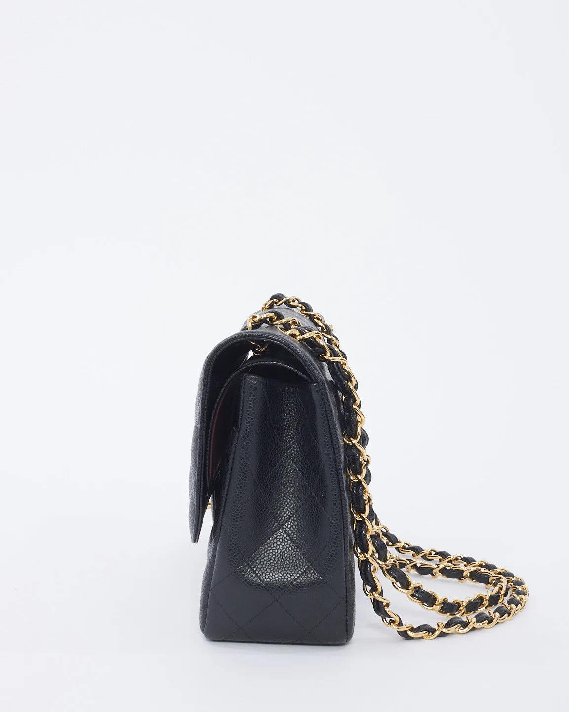 Chanel Black Caviar Leather Jumbo Classic Double Flap with GHW