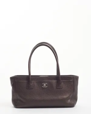 Chanel Brown Iridescent Leather East/West Cerf Executive Tote