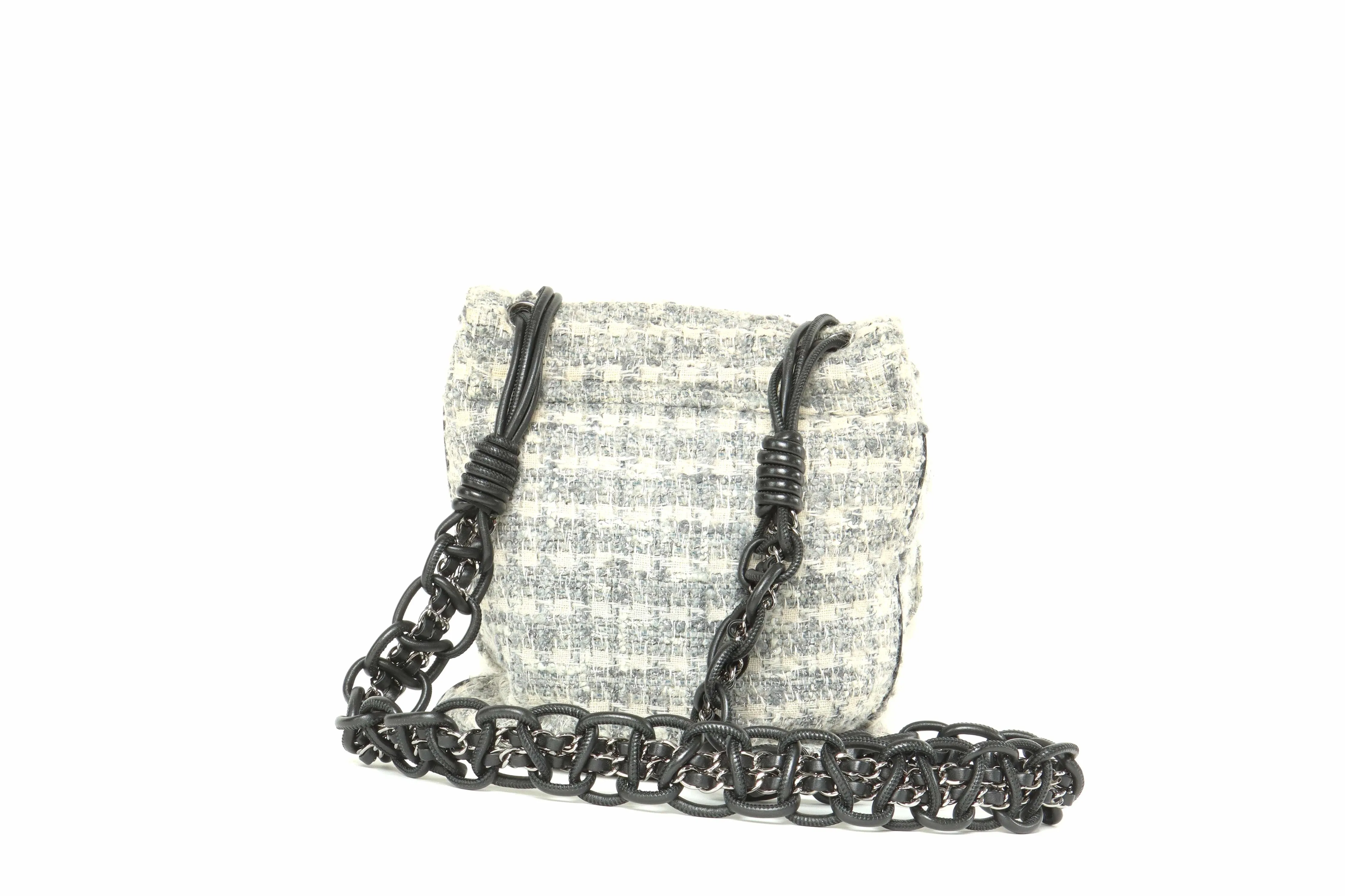 Chanel Camellia Tweed Messenger Bag