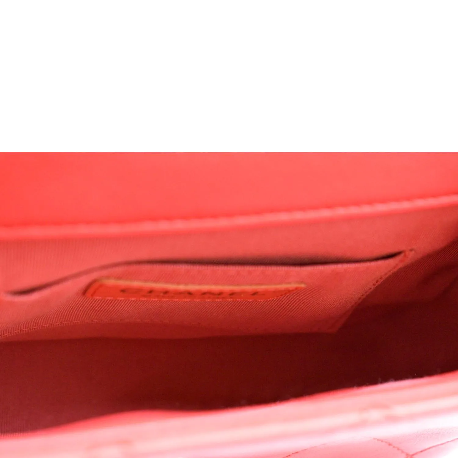 CHANEL Mini In The Loop Quilted  Leather Shoulder Bag Red