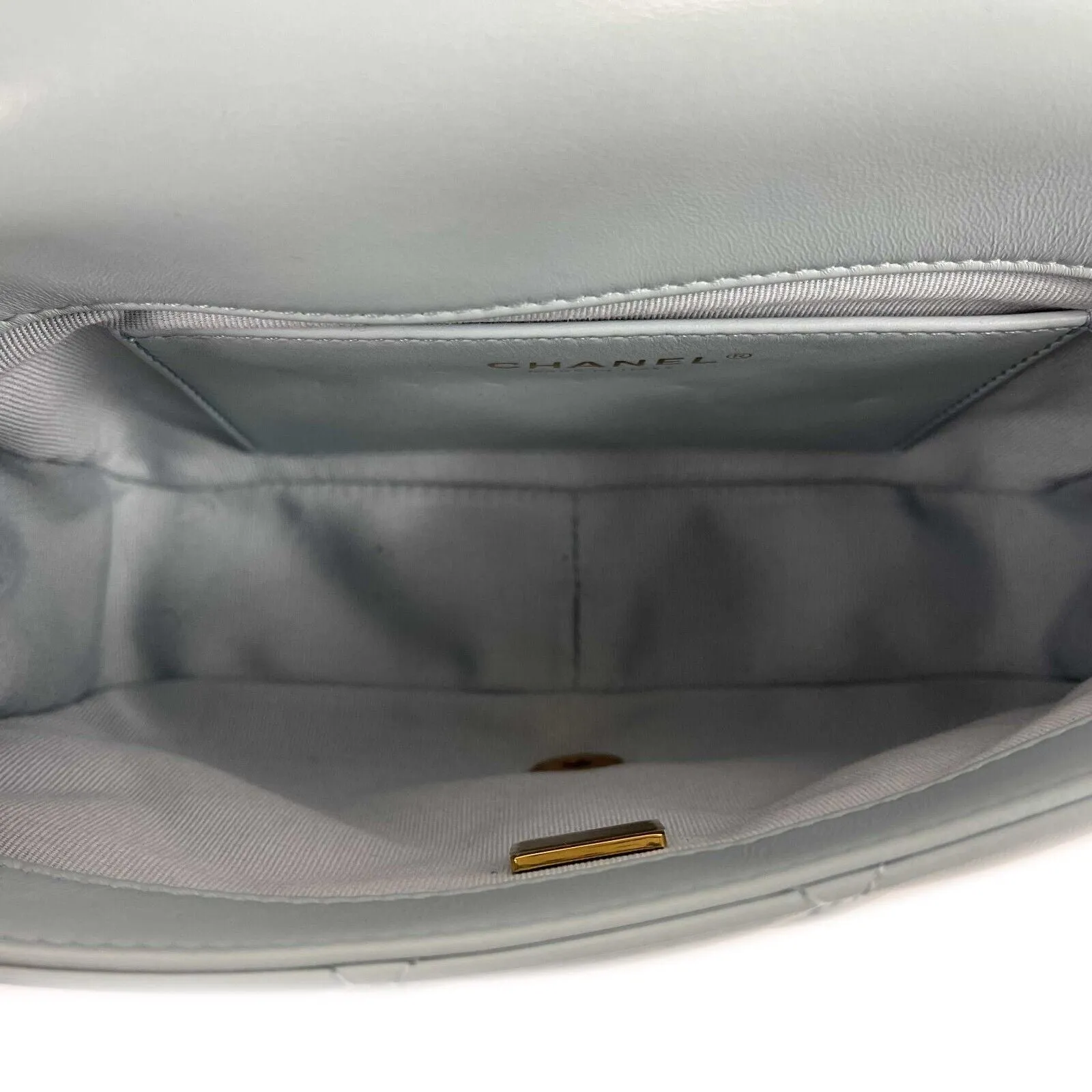 CHANEL - NEW Crossbody Small Flap Limited Edition Fall 2022 - Icy Blue / Gold