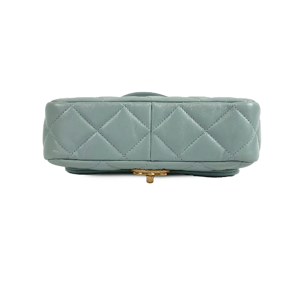 CHANEL - NEW Crossbody Small Flap Limited Edition Fall 2022 - Icy Blue / Gold