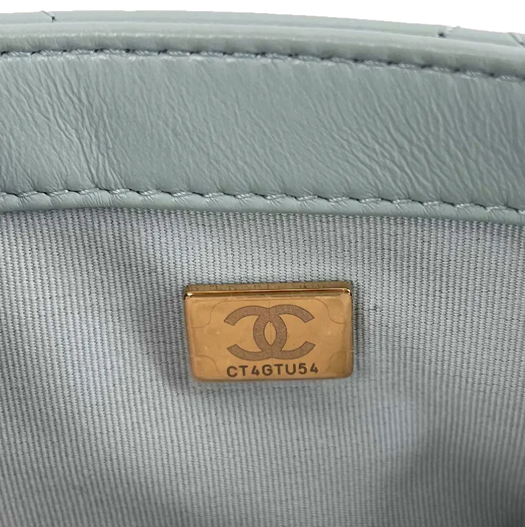 CHANEL - NEW Crossbody Small Flap Limited Edition Fall 2022 - Icy Blue / Gold