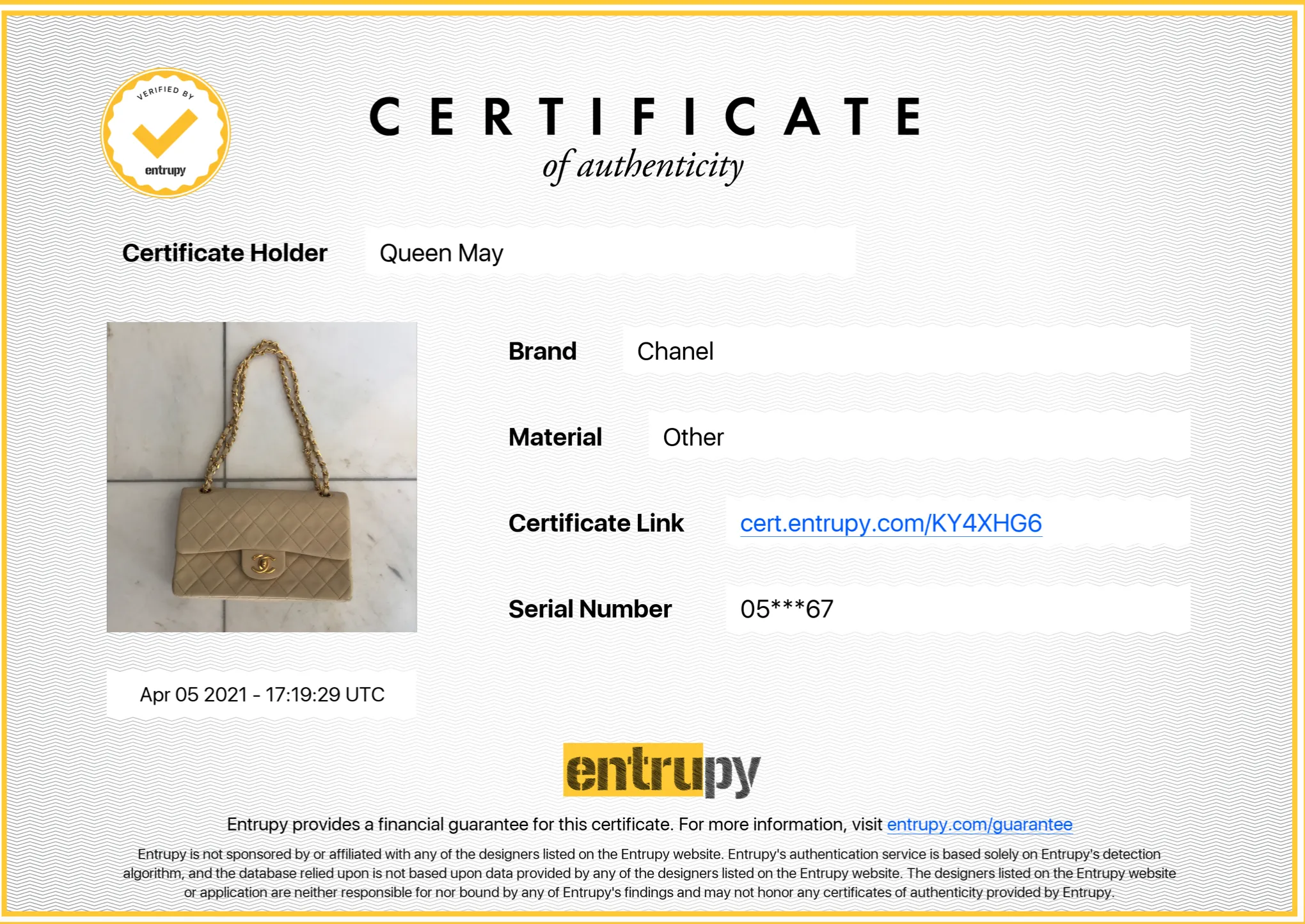 Chanel Vintage Lambskin Small Classic Double Flap Bag Beige