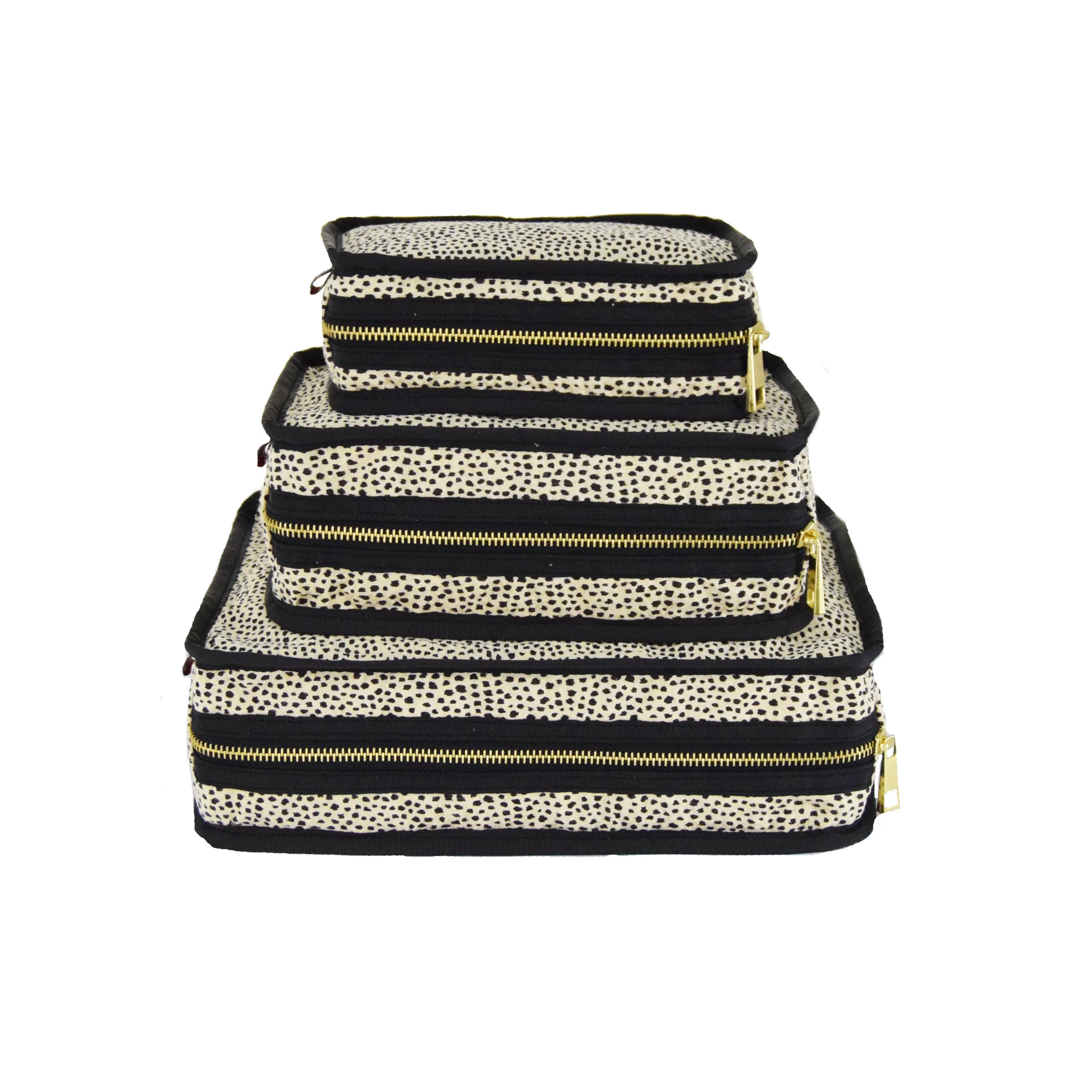 Cheetah Seersucker Packing Cube Stacking Set