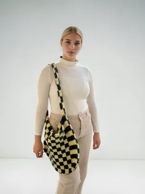 Chic Checkerboard Messenger Bag