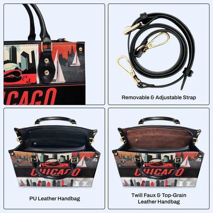Chicago Windy City Custom Leather Tote - CHRISTIANARTBAG Metropolitan Elegance - CABLTHB20310324.
