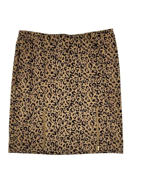 Chico's Camel Animal Skirt Size 16