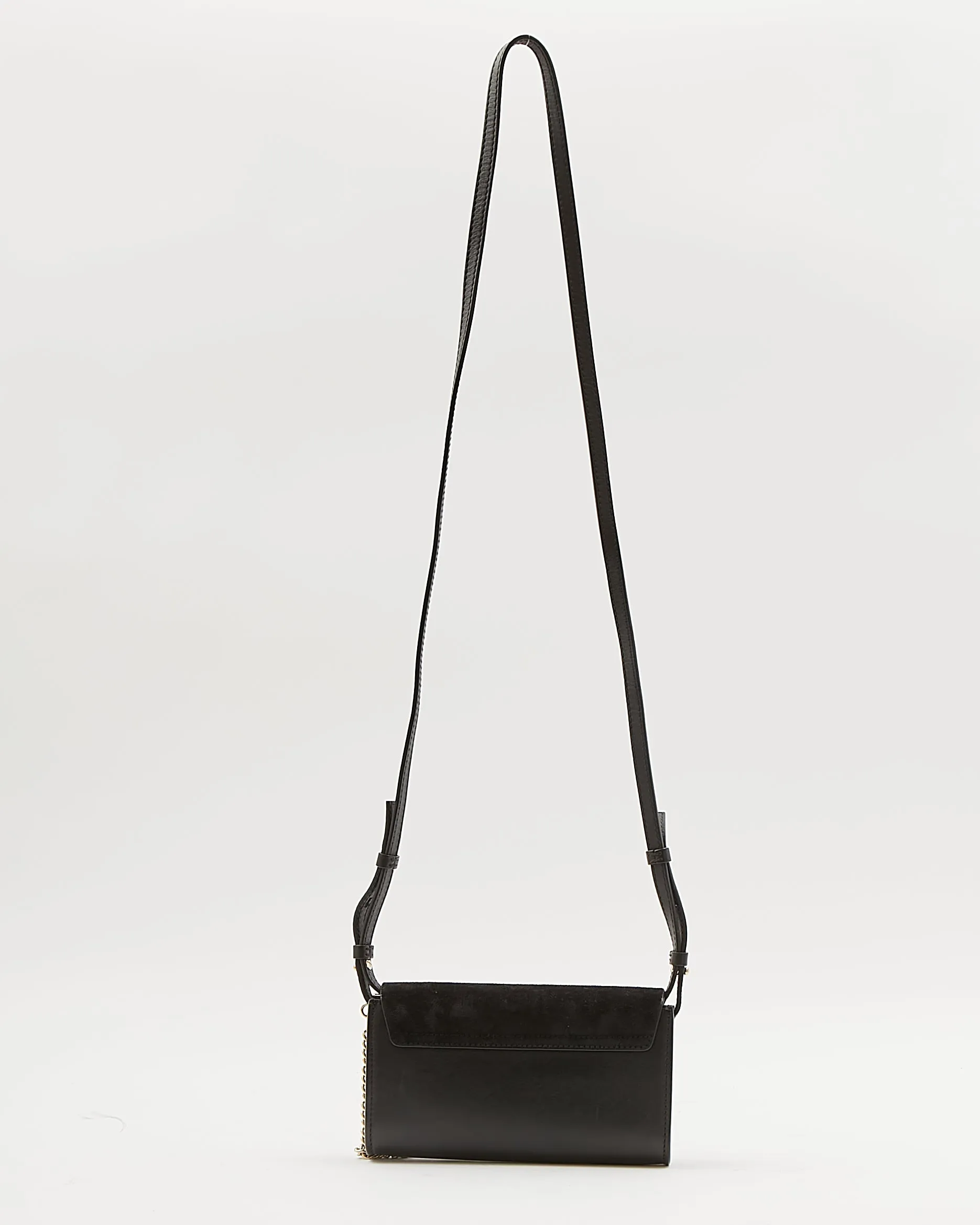 Chloé Black Leather & Suede Mini Faye Crossbody Bag