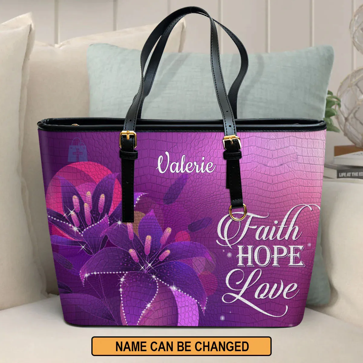 Christianart Designer Handbags, Faith, Hope, Love, Personalized Gifts, Gifts for Women, Christmas Gift.