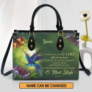 Christianart Designer Handbags, I Will Praise You, Personalized Gifts, Gifts for Women, Christmas Gift.