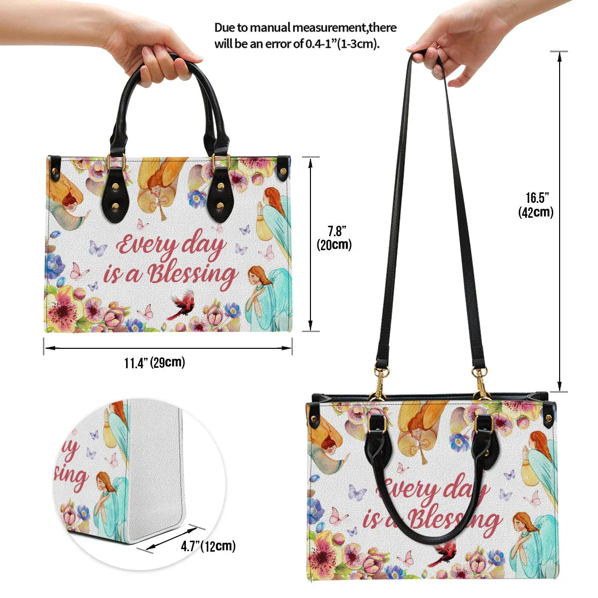 Christianartbag Handbag, Every Day Is A Blessing, Personalized Gifts, Gifts for Women, Christmas Gift.