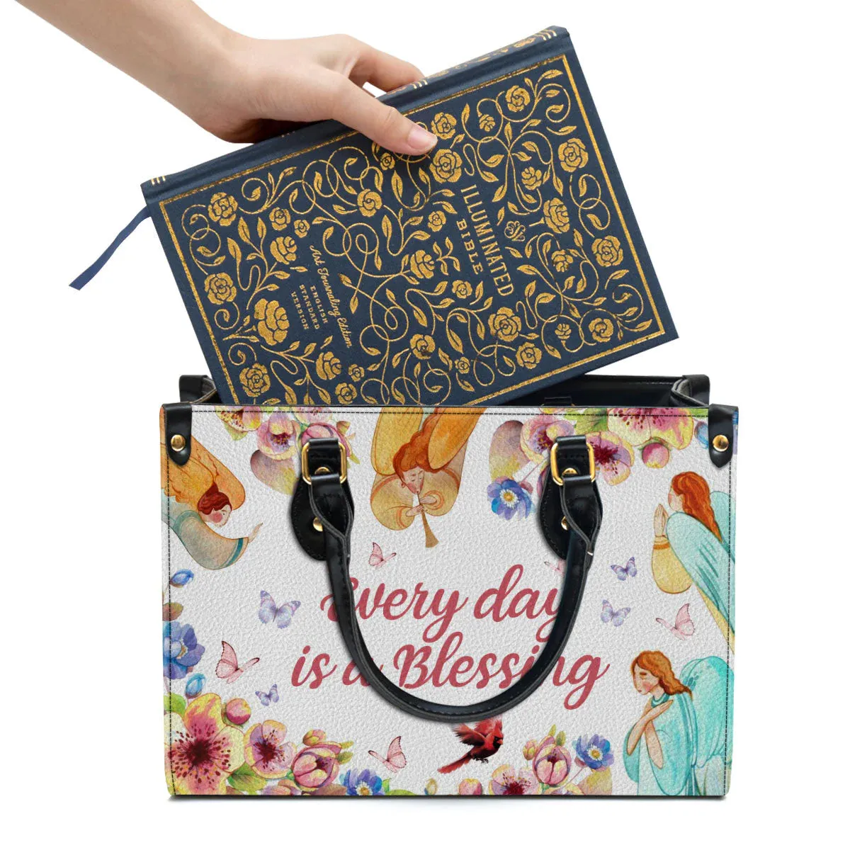 Christianartbag Handbag, Every Day Is A Blessing, Personalized Gifts, Gifts for Women, Christmas Gift.