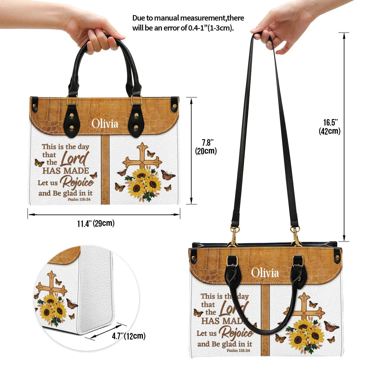 Christianartbag Handbag, This Is The Day That The Lord Has Made, Personalized Gifts, Gifts for Women, Christmas Gift.