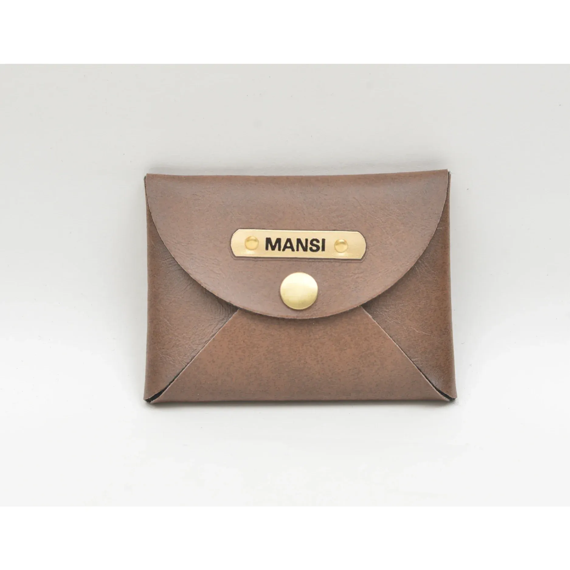 Classy Leather Customized Business-Visitng Card Holder (Brown)
