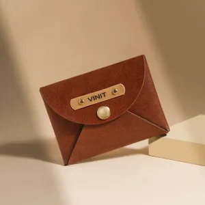 Classy Leather Customized Business-Visitng Card Holder (Brown)