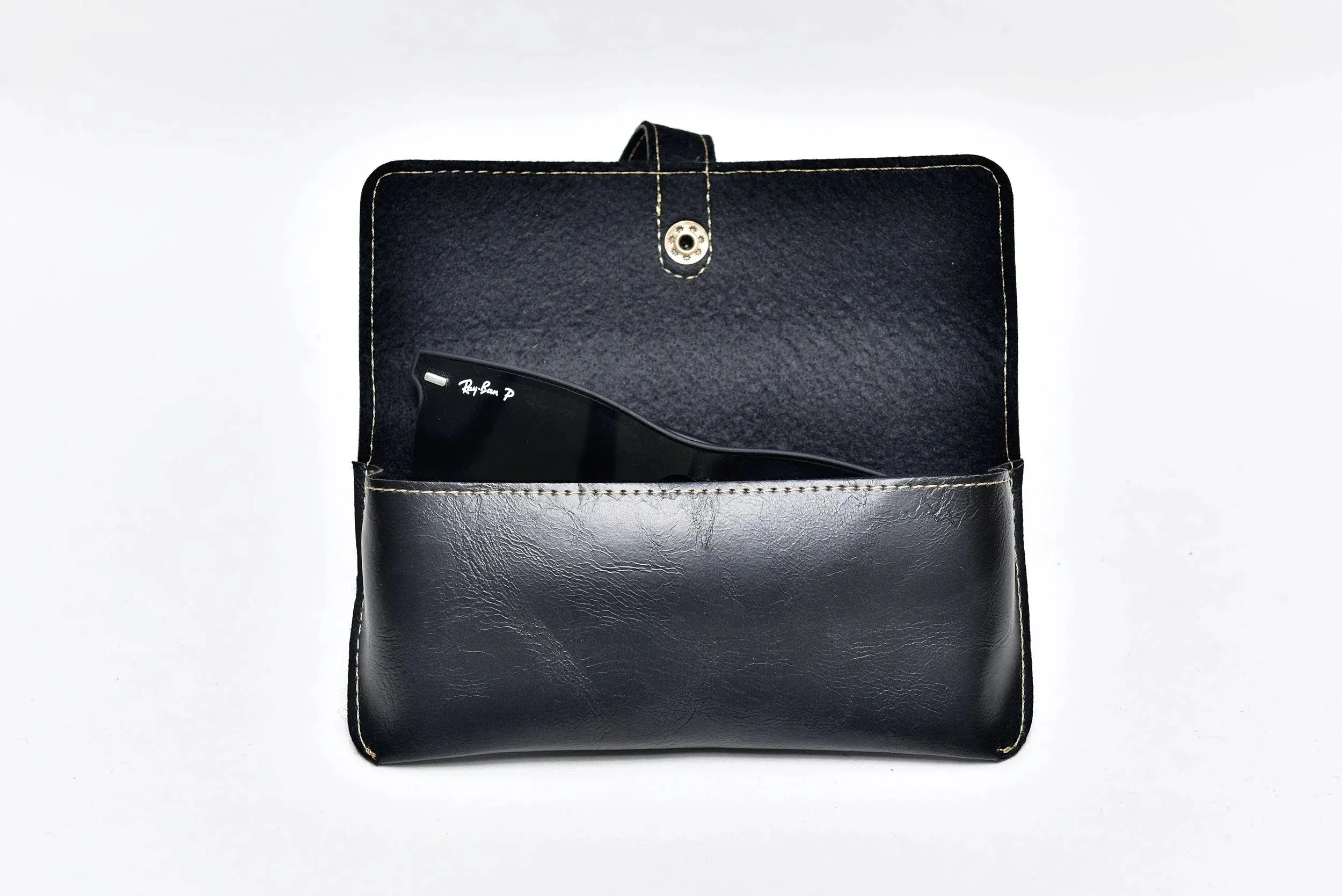 Classy Leather Customized Eyewear Case 1.0 - Black