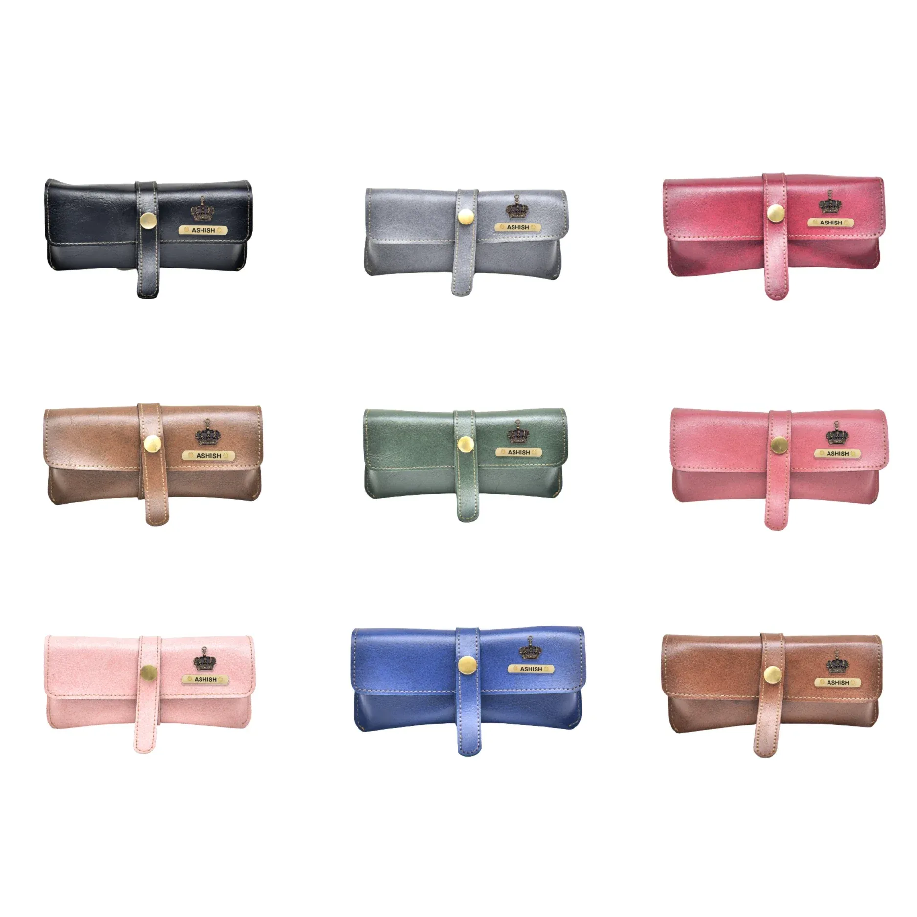 Classy Leather Customized Eyewear Case 1.0 - Pink