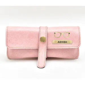Classy Leather Customized Eyewear Case 1.0 - Pink