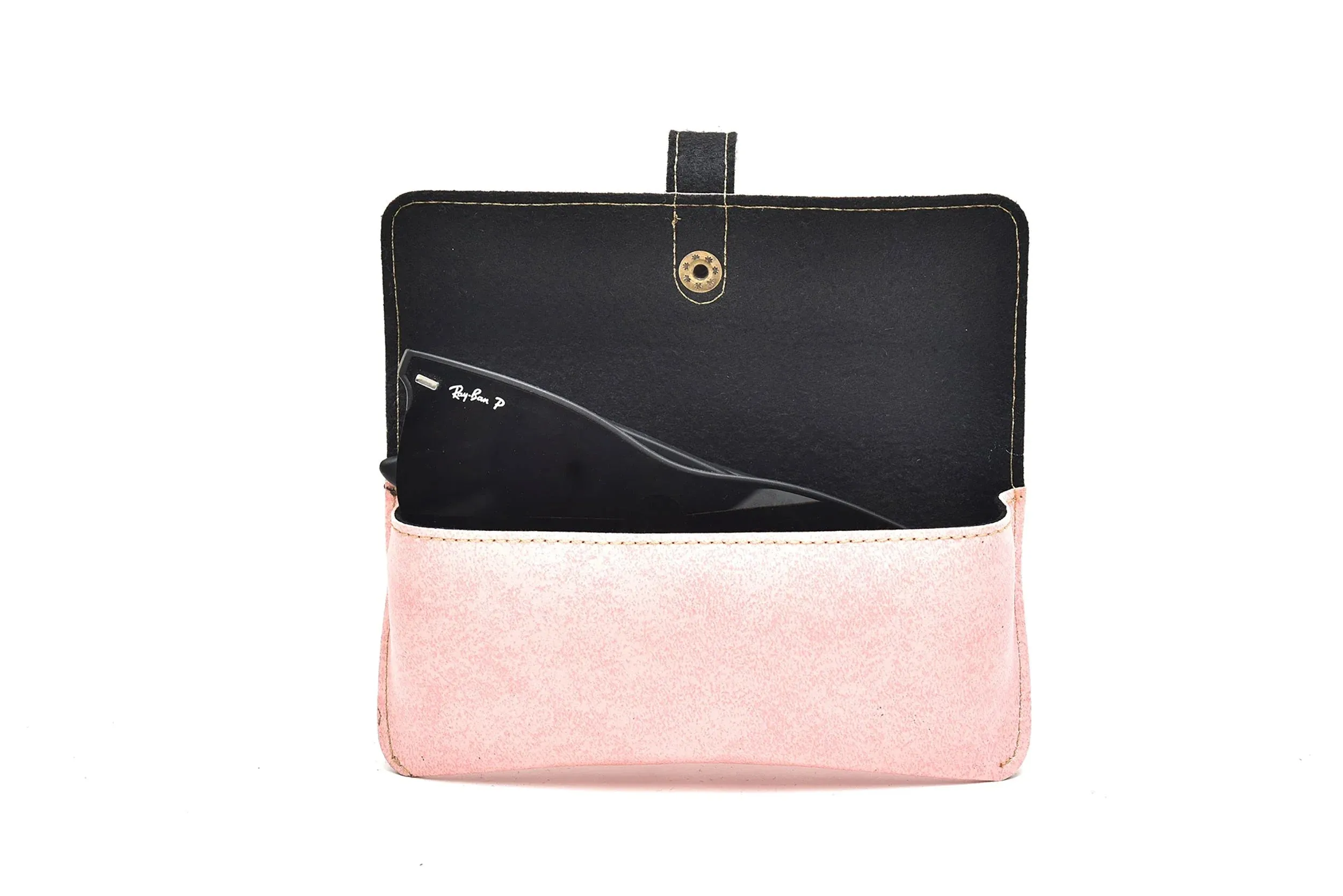 Classy Leather Customized Eyewear Case 1.0 - Pink