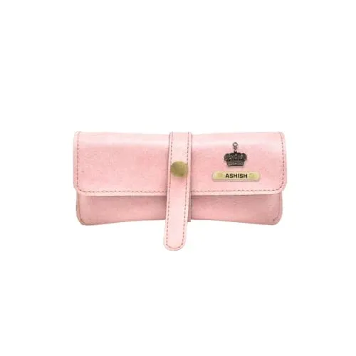Classy Leather Customized Eyewear Case 1.0 - Pink