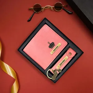 Classy Leather Customized Men's Combo (2 pcs) - Peach