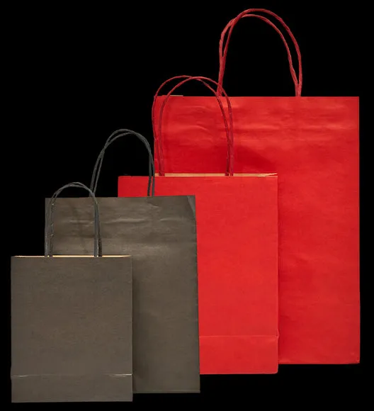 Colored Kraft Paper Bag (Red), 24 x 11 x 31cm (H)