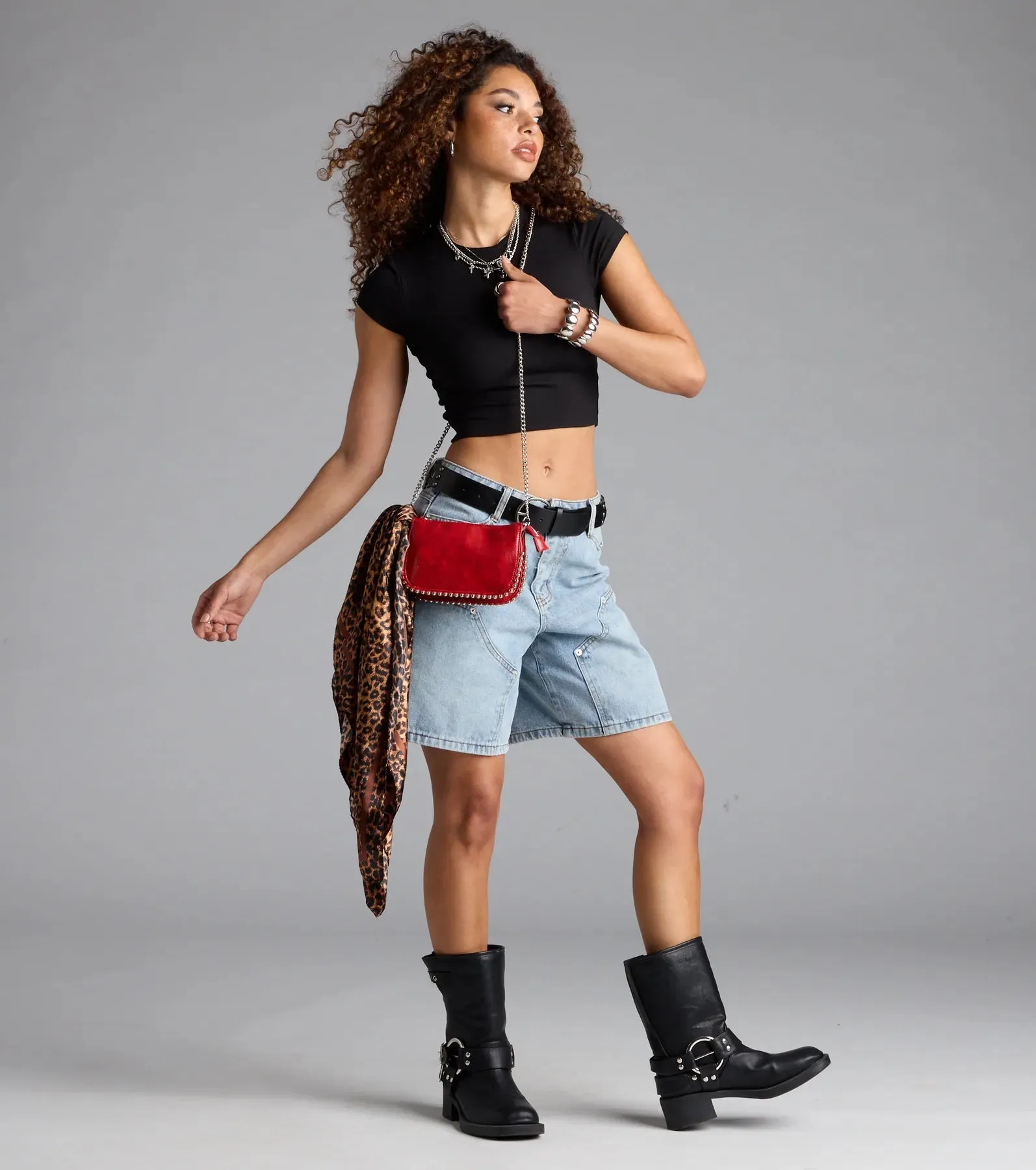 Cool Girl Vibe Studded Crossbody Bag