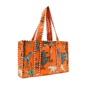 Cotton Block Print Tote Bag- Small & Large